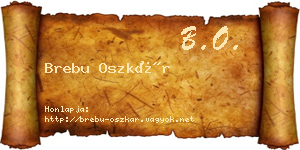 Brebu Oszkár névjegykártya